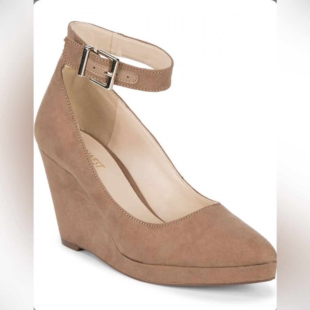 Nine West Wedge Pumps Lucy Lou Natural Taupe Size 7 BRAND NEW